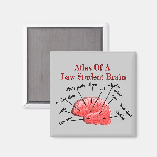 Atlas of Law Student Brain Magneet (Voorkant / Achterkant)