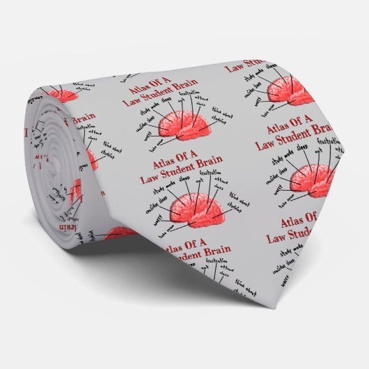Atlas of Law Student Brain Stropdas (Opgerold)