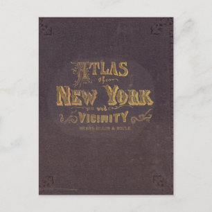 Atlas of New York in de buurt Briefkaart
