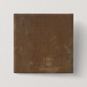 Atlas of Scotland Vierkante Button 5,1 Cm