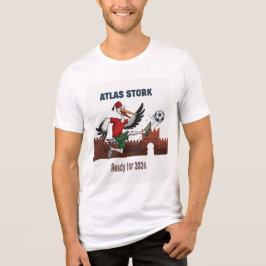 Atlas Ooievaar Marokko Voetbal 2026 Sport Mascotte Tri-Blend Shirt
