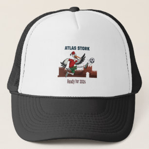 Atlas Ooievaar Marokko Voetbal 2026 Sport Mascotte Trucker Pet