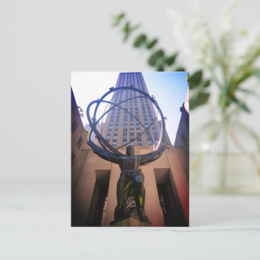 atlas rockefeller briefkaart (Staand voorkant)