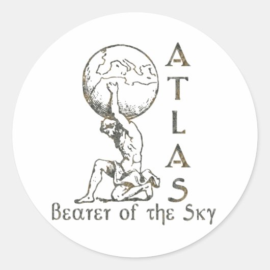 Atlas Ronde Sticker (Voorkant)