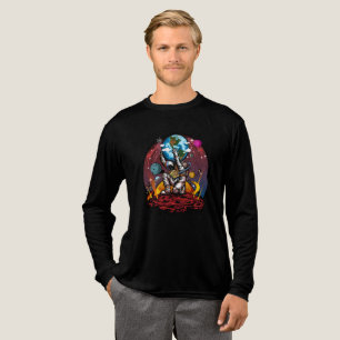 Atlas Ruimtevaarder Die Aarde Mars Sci-Fi Melkweg Tri-Blend Shirt