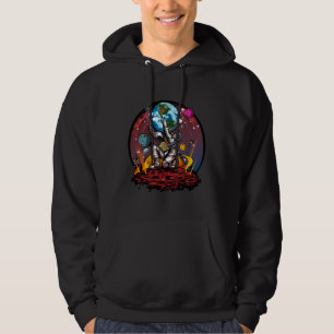 Atlas Ruimtevaarder Vasthoudend Aarde Mars Melkweg Hoodie