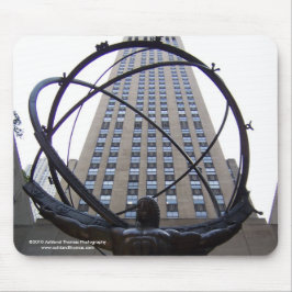 Atlas Sculpture and 30 Rock in NYC Mousepad Muismat