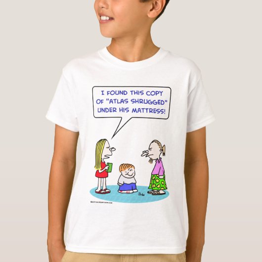 atlas shrugged ayn rand onder matras t-shirt (Voorkant)