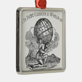 Atlas Shrugged / Debt Quote Metalen Ornament (Rechts)