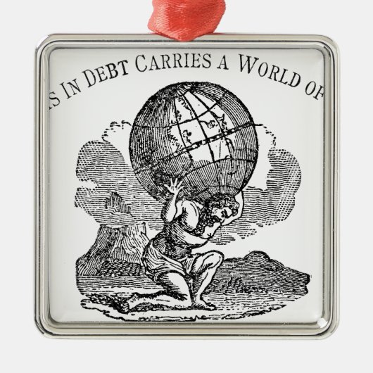 Atlas Shrugged / Debt Quote Metalen Ornament (Voorkant)