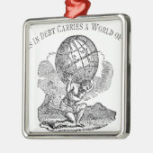 Atlas Shrugged / Debt Quote Metalen Ornament (Links)