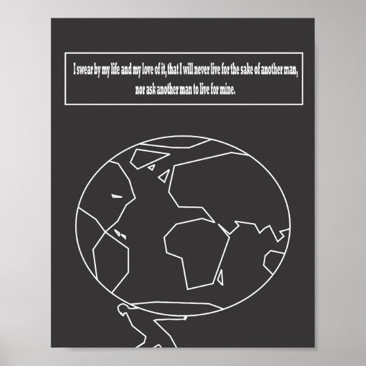 Atlas Shrugged quote Poster (Voorkant)