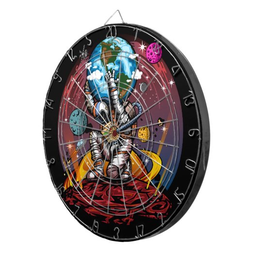 Atlas Space Man Dartbord (Voorkant Rechts)