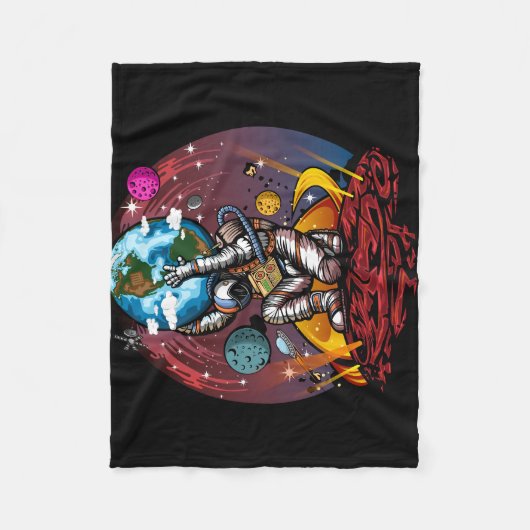Atlas Space Man Fleece Deken (Voorkant)