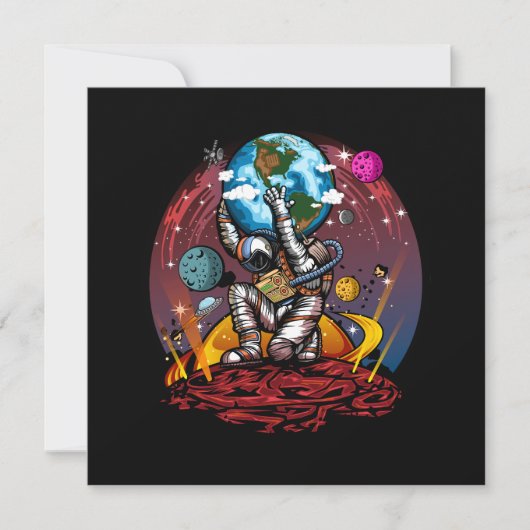 Atlas Space Man Notitiekaartje (Voorkant)