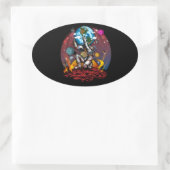 Atlas Space Man Ovale Sticker (Tas)