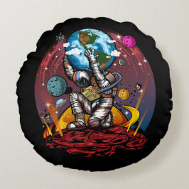 Atlas Space Man Rond Kussen