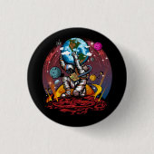Atlas Space Man Ronde Button 3,2 Cm (Voorkant)