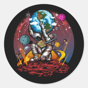 Atlas Space Man Ronde Sticker