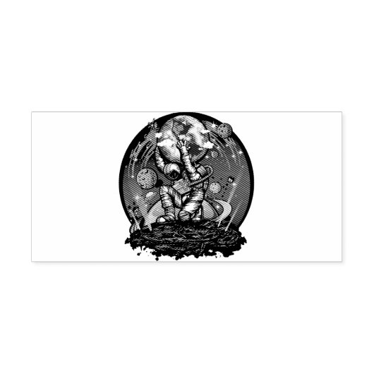 Atlas Space Man Rubberstempel (Afrduk)