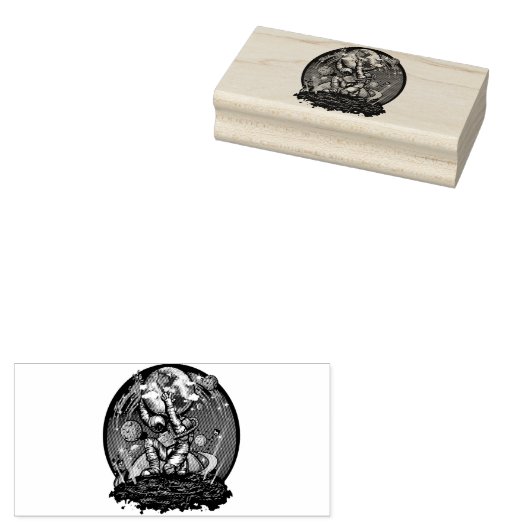 Atlas Space Man Rubberstempel (Gestempeld)