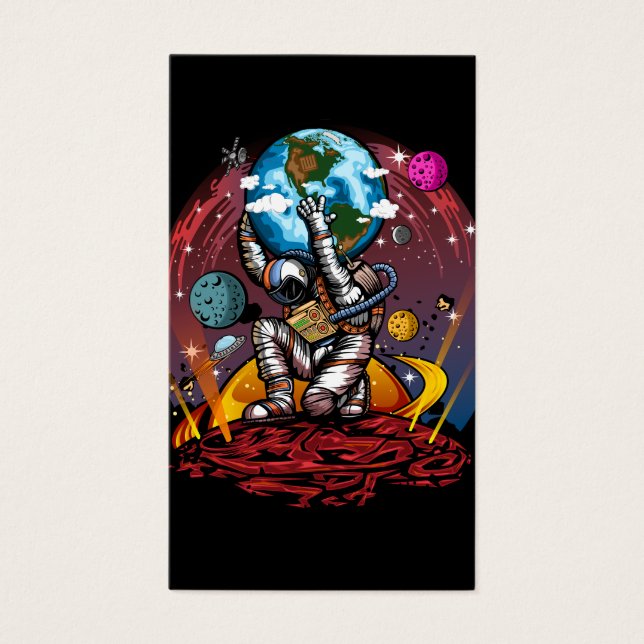 Atlas Space Man Visitekaartje (Voorkant)