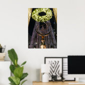 Atlas & St. Patrick's Cathedraal - Kerstfeest post Poster (Thuiskantoor)