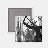 Atlas & St. Patrick's Cathedral: NYC Magnet (Voorkant / Achterkant)