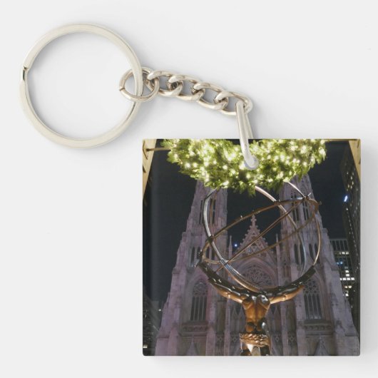 Atlas & St. Patrick's Cathedral - sleutelhanger (Voorkant)