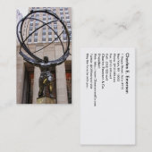 Atlas Statue, Rockefeller Center, NYC Visitekaartje (Voorkant / Achterkant)