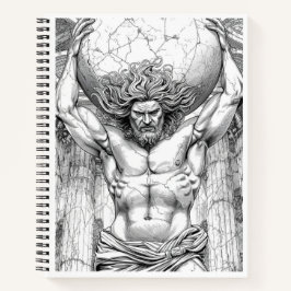 Atlas Titan Mythology Close-Up Sketch Art Notebook Notitieboek