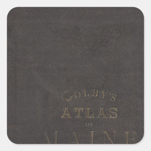 Atlas van de deelstaat Maine Vierkante Sticker (Voorkant)