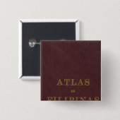 Atlas van de Filipijnen Vierkante Button 5,1 Cm (Voorkant /achterkant)