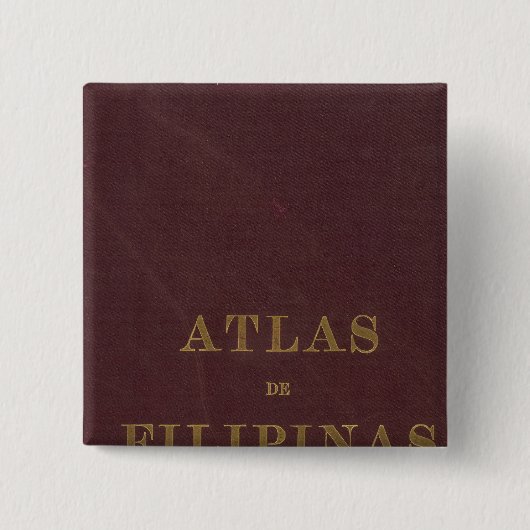 Atlas van de Filipijnen Vierkante Button 5,1 Cm (Voorkant)