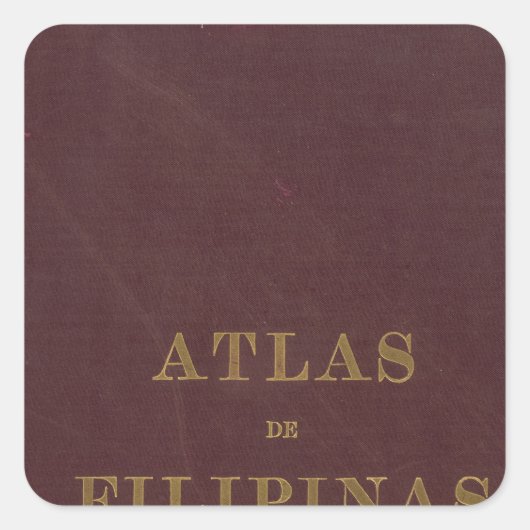 Atlas van de Filipijnen Vierkante Sticker (Voorkant)
