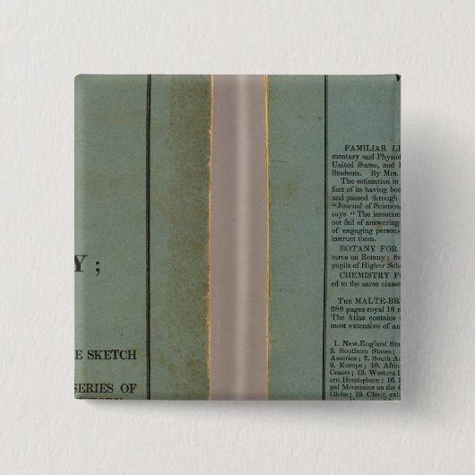 Atlas van de universele geschiedenis vierkante button 5,1 cm (Voorkant)