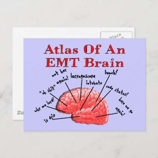 atlas van een EMT-brein Briefkaart (Voorkant / Achterkant)
