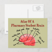 Atlas van een Farmacie Student Brain Briefkaart (Voorkant / Achterkant)