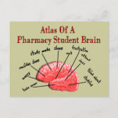 Atlas van een Farmacie Student Brain Briefkaart (Voorkant)