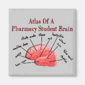 Atlas van een Farmacie Student Brain Magneet (Voorkant)