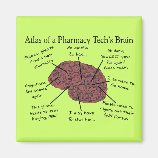 Atlas van een Farmacie Tech's Brain Magneet (Voorkant)