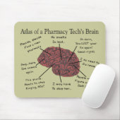 Atlas van een Farmacie Tech's Brain Muismat (Met muis)