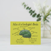 Atlas van een Geoloog's Brain Funny Gifts Briefkaart (Staand voorkant)