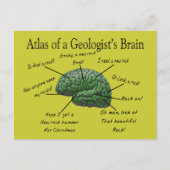 Atlas van een Geoloog's Brain Funny Gifts Briefkaart (Voorkant)