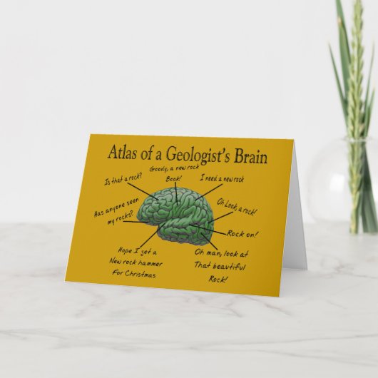 Atlas van een Geoloog's Brain Funny Gifts Kaart (Voorkant)