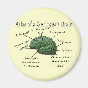 Atlas van een Geoloog's Brain Funny Gifts Magneet