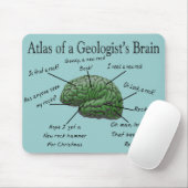Atlas van een Geoloog's Brain Funny Gifts Muismat (Met muis)