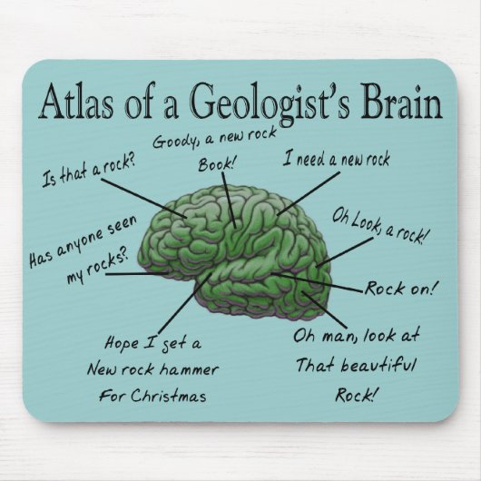 Atlas van een Geoloog's Brain Funny Gifts Muismat (Voorkant)