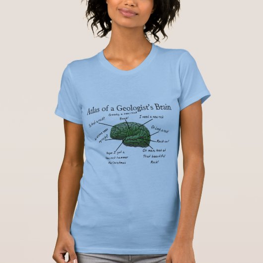 Atlas van een Geoloog's Brain Funny Gifts T-shirt (Voorkant)
