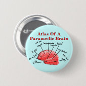 Atlas van een Paramedische brein Ronde Button 5,7 Cm (Voorkant /achterkant)